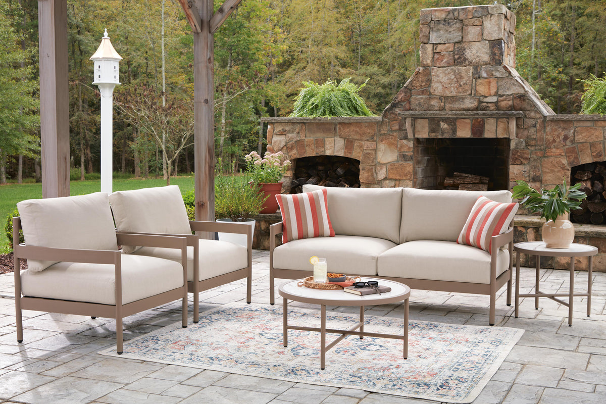 Wynnie Outdoor Love/Chairs/Tables Set (Set of 5)
