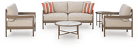 Wynnie Outdoor Love/Chairs/Tables Set (Set of 5)
