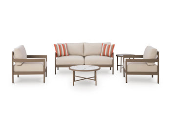 Wynnie Outdoor Love/Chairs/Tables Set (Set of 5)