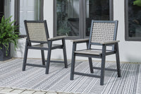 Marchesa Outdoor Dining Table with 2 Swivel Arm Chairs and 4 Arm Chairs