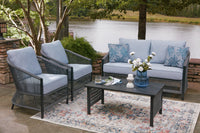 Solen Bodega Island Outdoor Love/Chairs/Table Set (Set of 4)