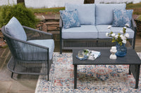 Solen Bodega Island Outdoor Love/Chairs/Table Set (Set of 4)