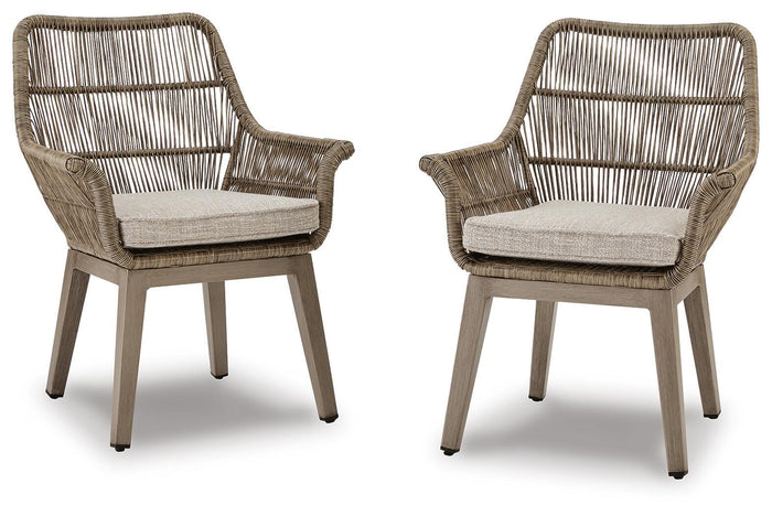 Marlie Cross Arm Chair with Cushion (Set of 2)