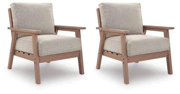 Yamba Bay Outdoor Lounge Chair with Cushion (Set of 2)