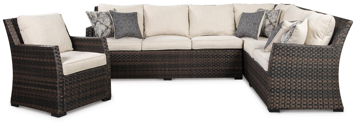 Bermagui Park 3-Piece Sofa Sectional/Chair with Cushion