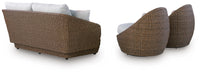 Millie Park Outdoor Loveseat/2 Swivel Chairs (Set of 3)