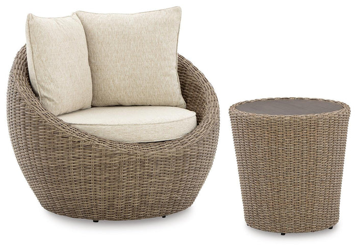 Nora 2 Swivel Lounge Chairs and End Table