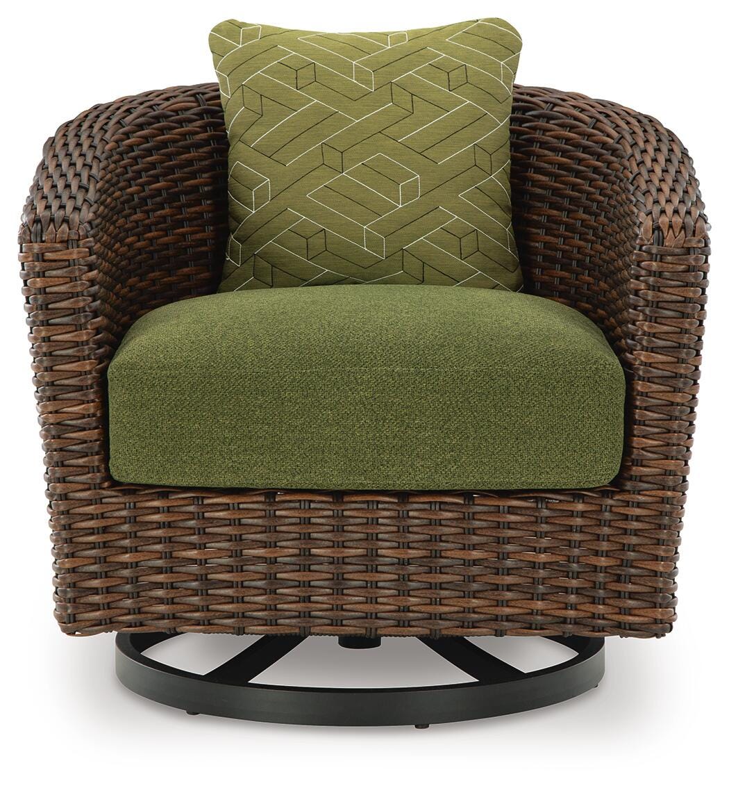 Ashdown Outdoor Swivel Lounge Chair with Cushion