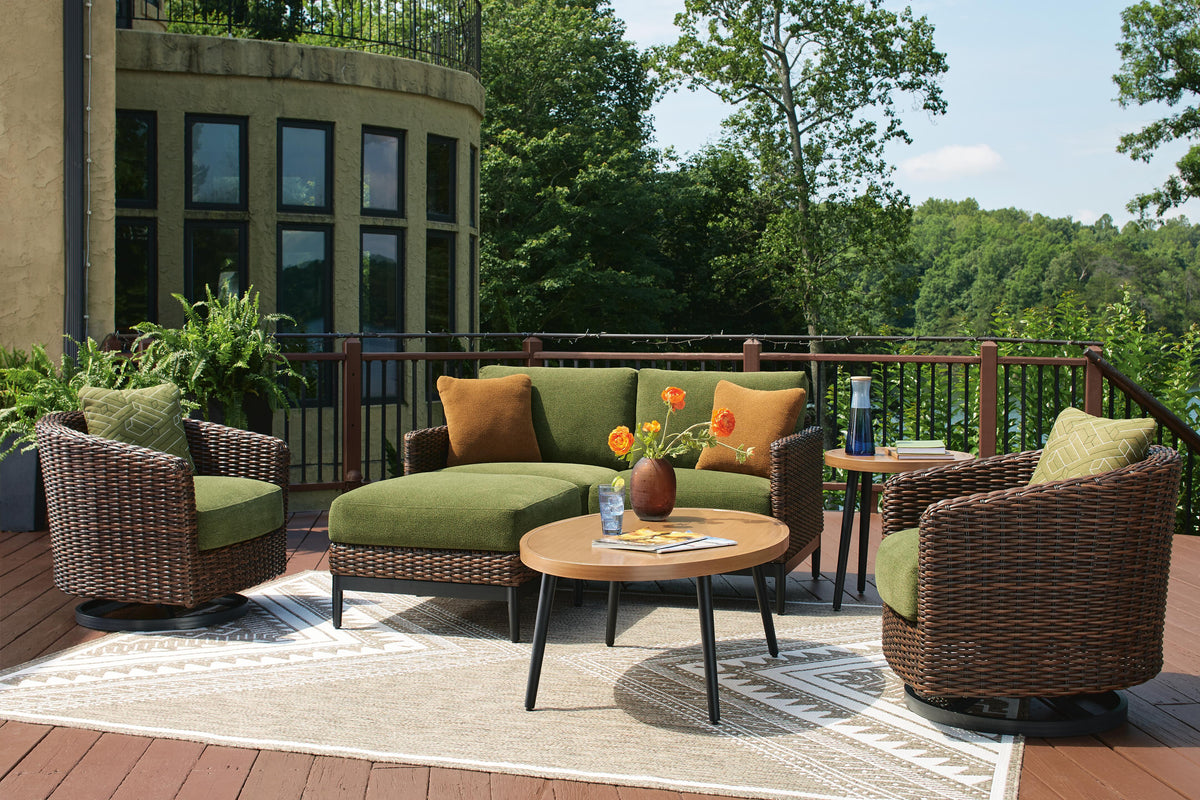 Ashdown Outdoor Swivel Lounge Chair with Cushion