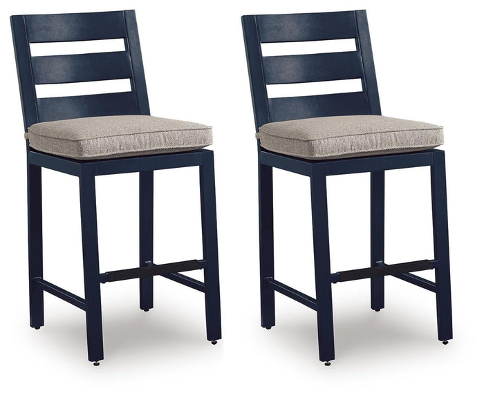 Bermagui Bay Outdoor Counter Height Bar Stool (Set of 2)