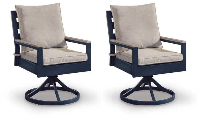 Bermagui Bay Outdoor Swivel Chair with Cushion (Set of 2)