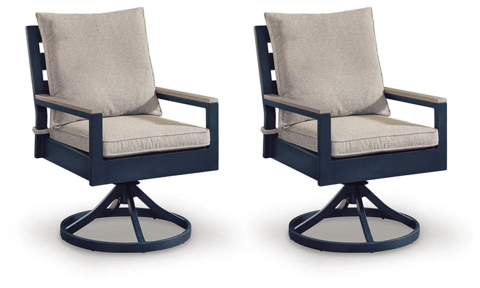 Jervis Bay Outdoor Swivel Chair with Cushion (Set of 2)