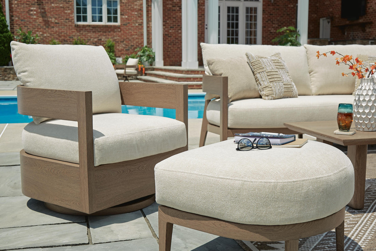 Pemberton Outdoor Ottoman with Cushion