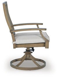Sadie Outdoor Swivel Chair with Cushion (Set of 2)