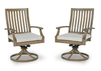Sadie Outdoor Swivel Chair with Cushion (Set of 2)