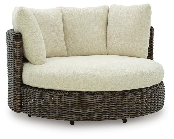 Isolde Outdoor Swivel Lounge Chair with Cushion
