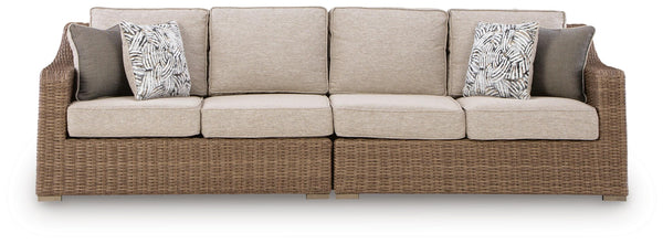 Laguna Heights Outdoor Right and Left-arm Facing Loveseat with Cushion (Set of 2)