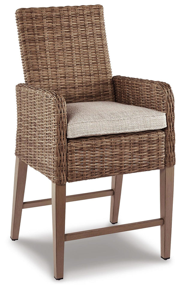 Beachcroft Outdoor Bar Stool with Cushion (Set of 2)