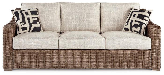 Tallowood Outdoor Sofa with Cushion in Beige