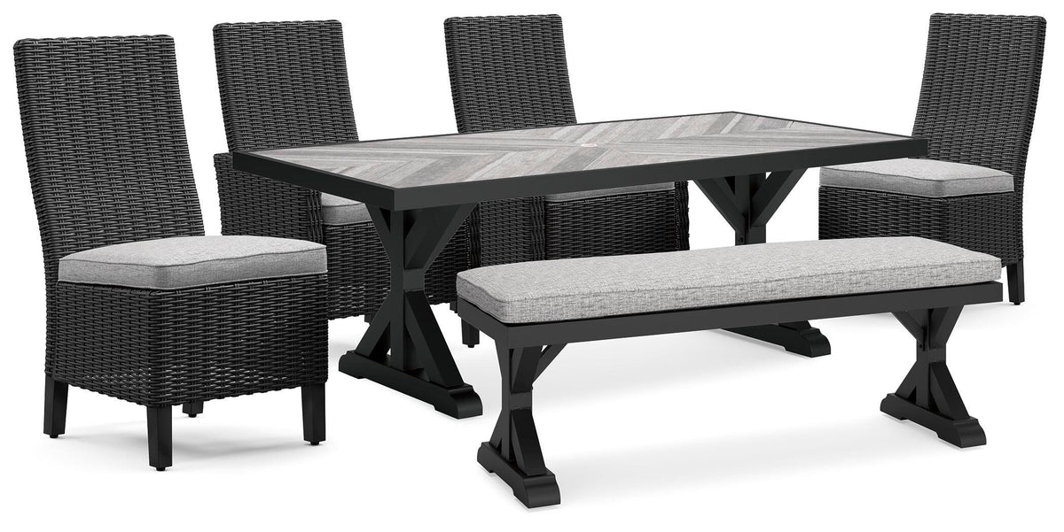 Tallowood Outdoor Dining Table with 4 Chairs and Bench