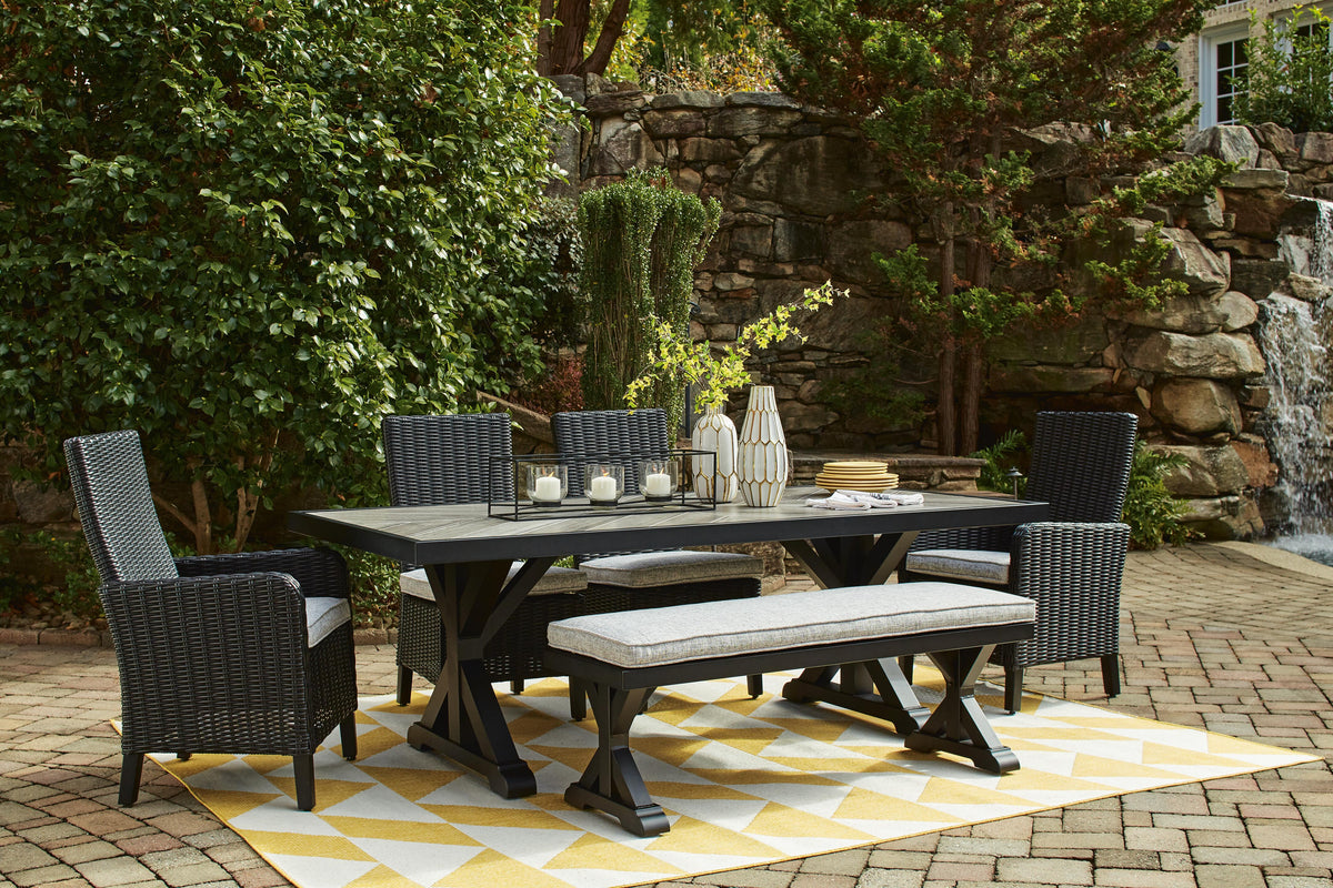 Tallowood Outdoor Dining Table with 4 Chairs and Bench