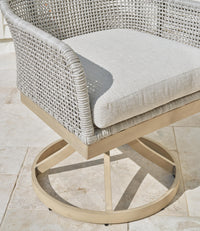 Hensley Outdoor Swivel Dining Chair (Set of 2)