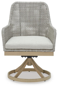Hensley Outdoor Swivel Dining Chair (Set of 2)