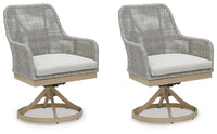 Hensley Outdoor Swivel Dining Chair (Set of 2)