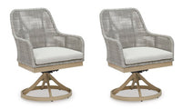 Hensley Outdoor Swivel Dining Chair (Set of 2)