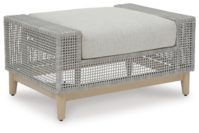 Hensley Outdoor Ottoman with Cushion