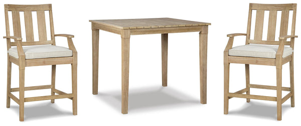 Clare View Outdoor Counter Height Dining Table with 2 Barstools