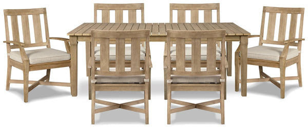 Clare View Outdoor Dining Table with 6 Chairs
