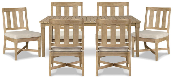 Clare View Outdoor Dining Table with 6 Chairs