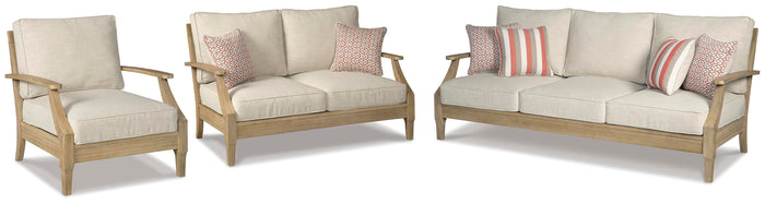 Marlie Outdoor Sofa with Loveseat and Lounge Chair
