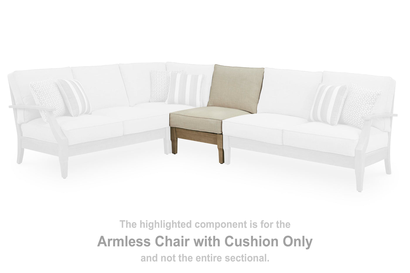 Clare View Armless Chair with Cushion