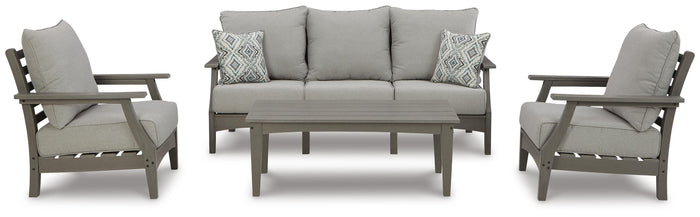 Verve Outdoor Sofa with 2 Lounge Chairs and Coffee Table