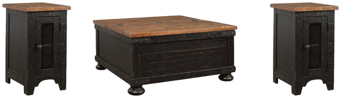 Denham Coffee Table and 2 Chairside End Tables