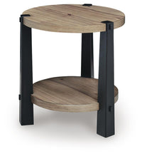 Bramwell Park End Table in Light Brown/Black
