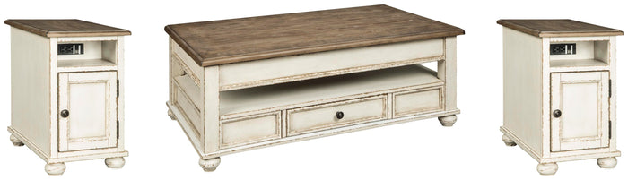 Barnwell Coffee Table and 2 Chairside End Tables