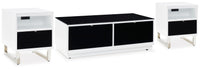 Cirro Coffee Table and 2 Chairside End Tables