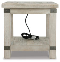 Wilton End Table in White Wash Gray
