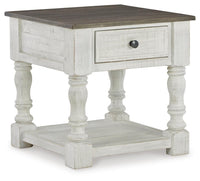 Millbrook End Table in White/Gray