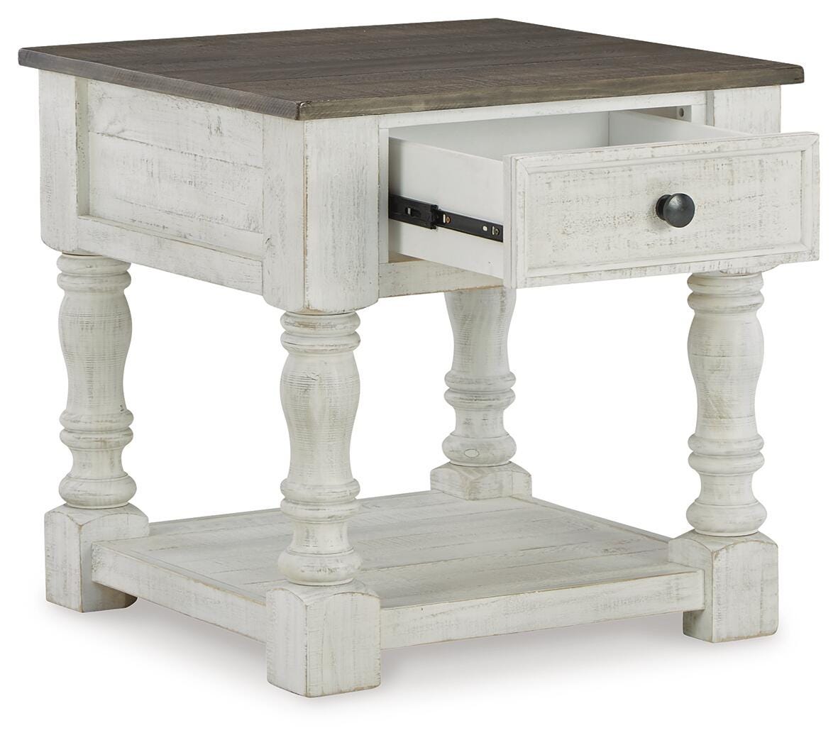 Millbrook End Table in White/Gray