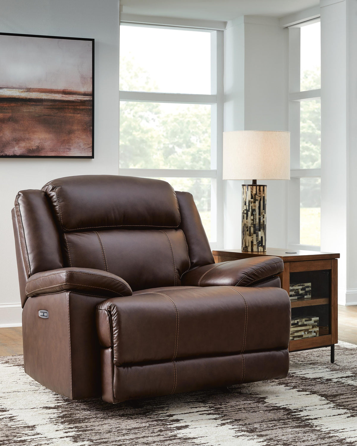 Kingsley Power Recliner in Dark Brown