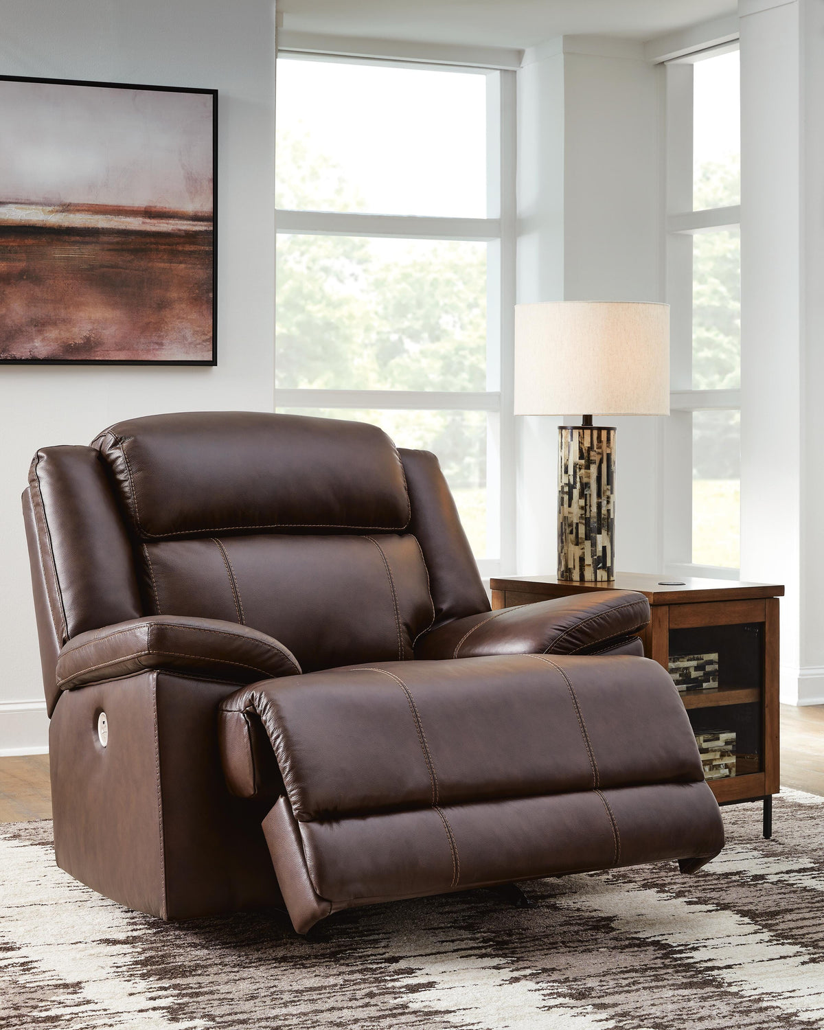 Kingsley Power Recliner in Dark Brown