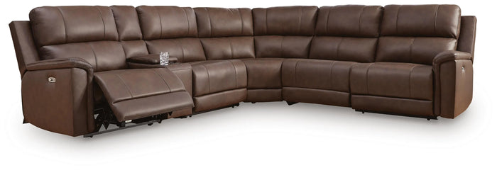 Radford 6-Piece Power Reclining Sectional in Espresso III