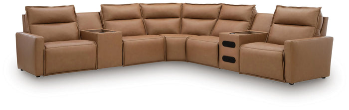 Hadleigh 7-Piece Power Reclining Sectional with Audio Console