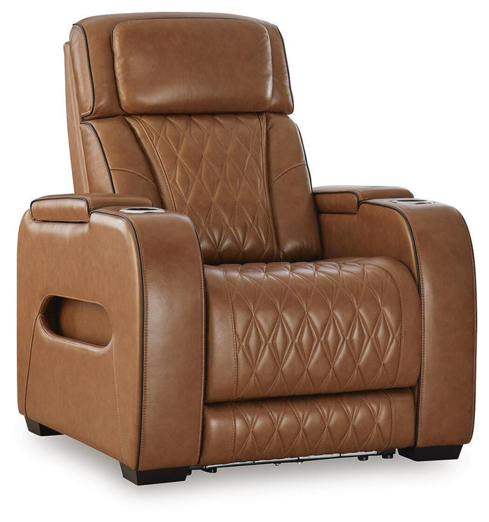 Anvilbrook Power Recliner in Caramel