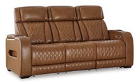 Anvilbrook Power Reclining Sofa in Caramel