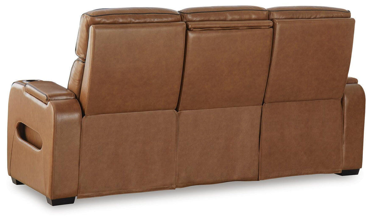 Anvilbrook Power Reclining Sofa in Caramel